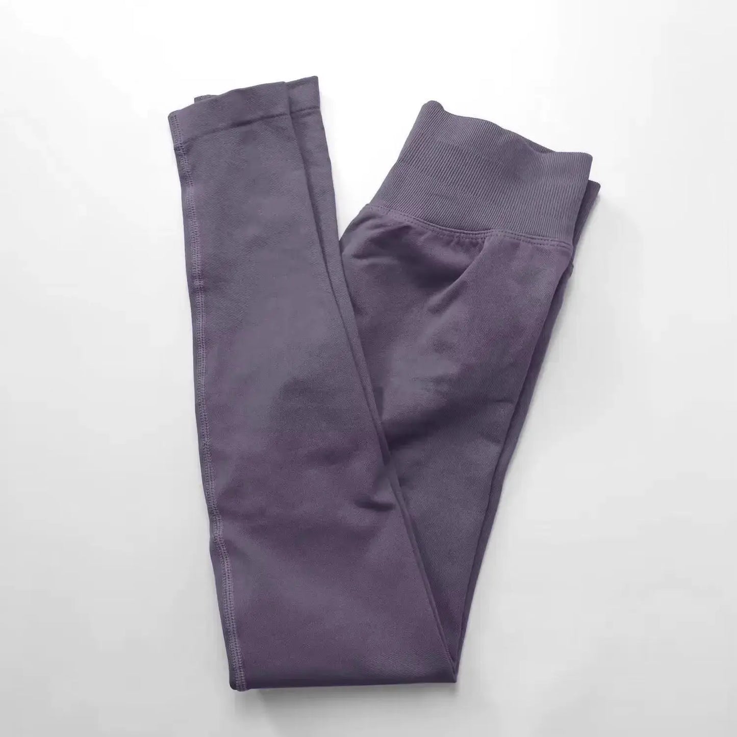 Yoga Leggings Women Seamless Sports Pants Low Ribbed Band Gym Clothes Fitness Workout Wear Scrunch Bum Tights