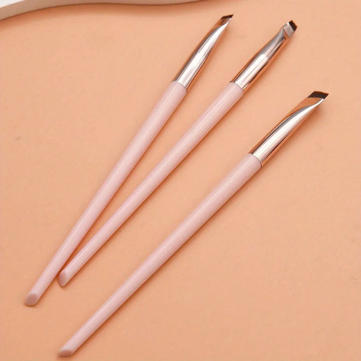 3Pcs Makeup Brush Set, Blade Eyeliner Brush Fine Oblique Head Eyebrow Brush Outline Eyeliner Ultra-Thin Eye Shadow Brush Makeup