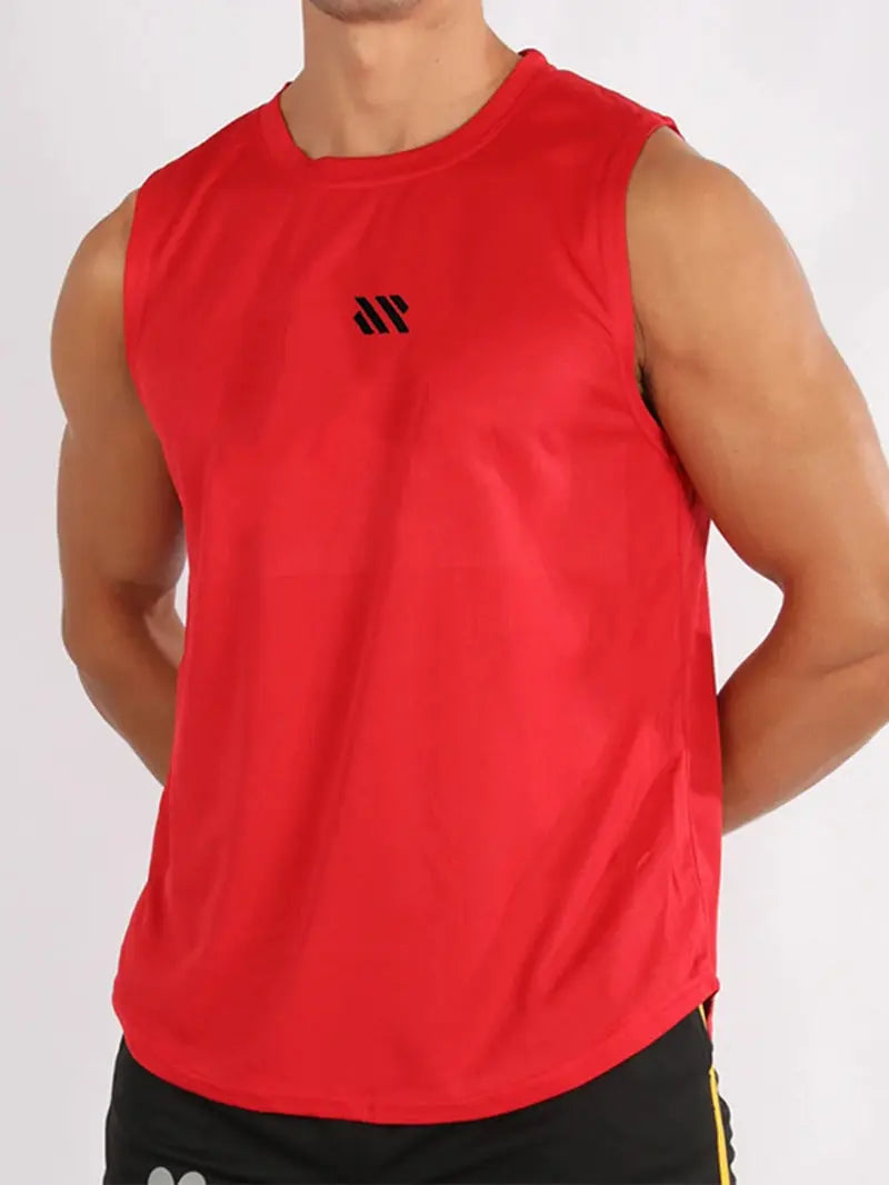Summer New Gym Vest Men Bodybuilding Sleeveless Sports Tank Top Quick-Drying Mesh Fitness Running Tank Top Men Clothes
