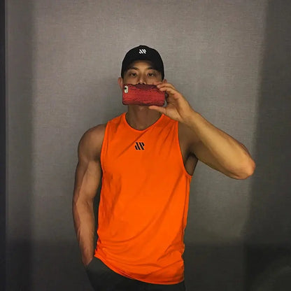 Summer New Gym Vest Men Bodybuilding Sleeveless Sports Tank Top Quick-Drying Mesh Fitness Running Tank Top Men Clothes