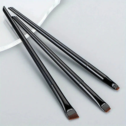 3Pcs Makeup Brush Set, Blade Eyeliner Brush Fine Oblique Head Eyebrow Brush Outline Eyeliner Ultra-Thin Eye Shadow Brush Makeup
