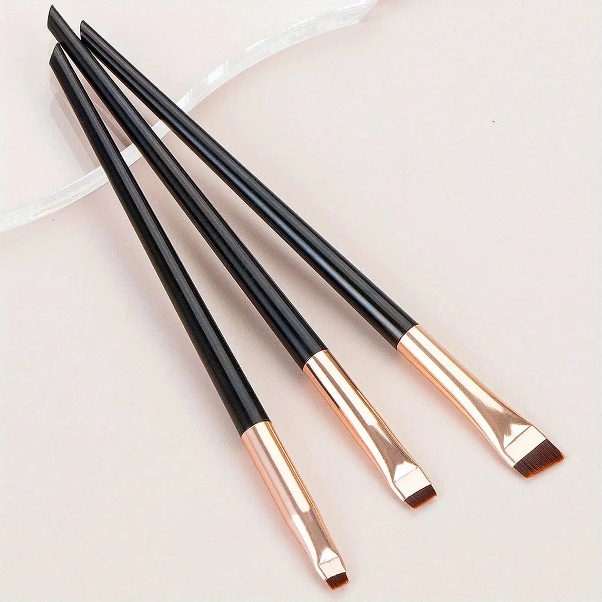3Pcs Makeup Brush Set, Blade Eyeliner Brush Fine Oblique Head Eyebrow Brush Outline Eyeliner Ultra-Thin Eye Shadow Brush Makeup