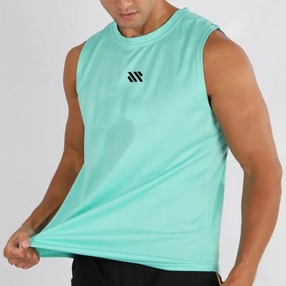 Summer New Gym Vest Men Bodybuilding Sleeveless Sports Tank Top Quick-Drying Mesh Fitness Running Tank Top Men Clothes