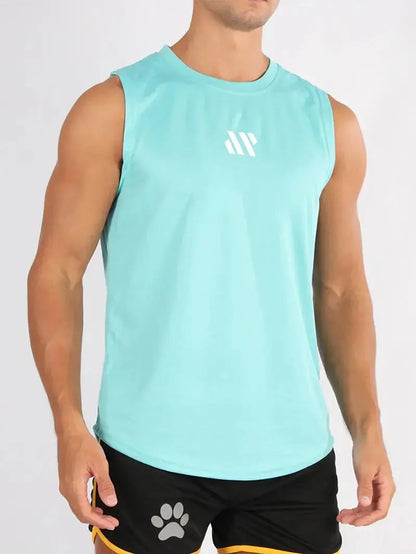 Summer New Gym Vest Men Bodybuilding Sleeveless Sports Tank Top Quick-Drying Mesh Fitness Running Tank Top Men Clothes