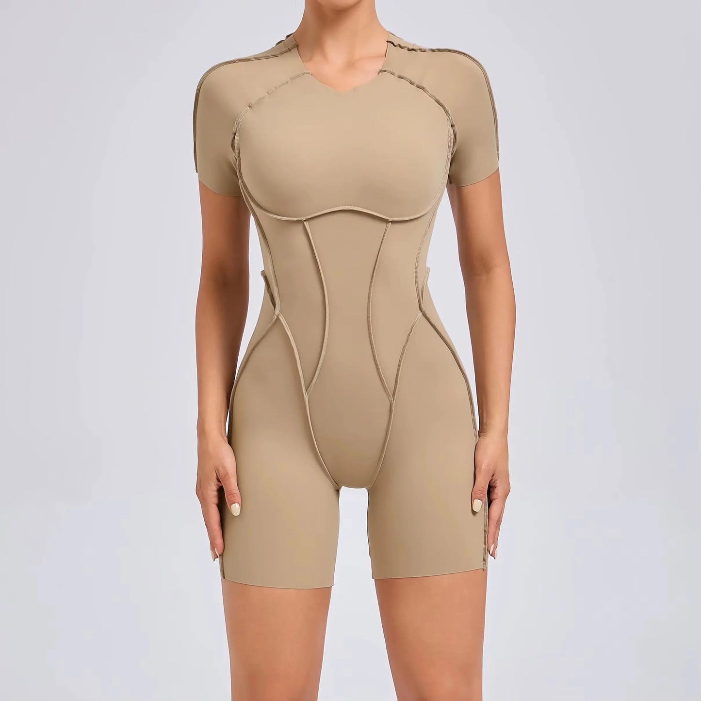 Short Jumpsuit Gym Clothes for Women Sportswear Fitness Overalls Backless Scrunch Booty Yoga Suit Sports Set Outfit