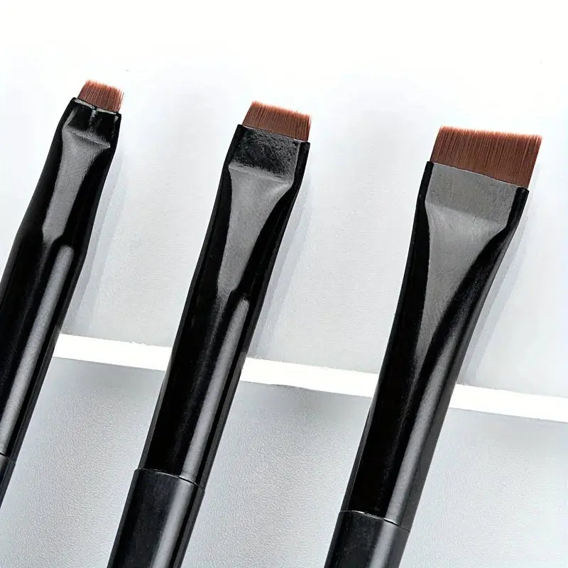 3Pcs Makeup Brush Set, Blade Eyeliner Brush Fine Oblique Head Eyebrow Brush Outline Eyeliner Ultra-Thin Eye Shadow Brush Makeup