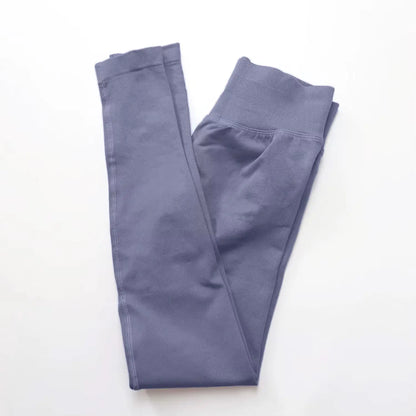 Yoga Leggings Women Seamless Sports Pants Low Ribbed Band Gym Clothes Fitness Workout Wear Scrunch Bum Tights