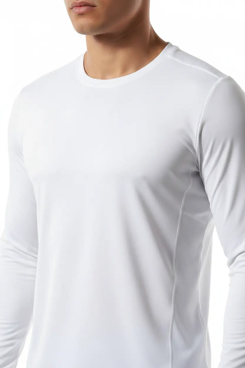 Long Sleeve T-Shirt – White, No Face